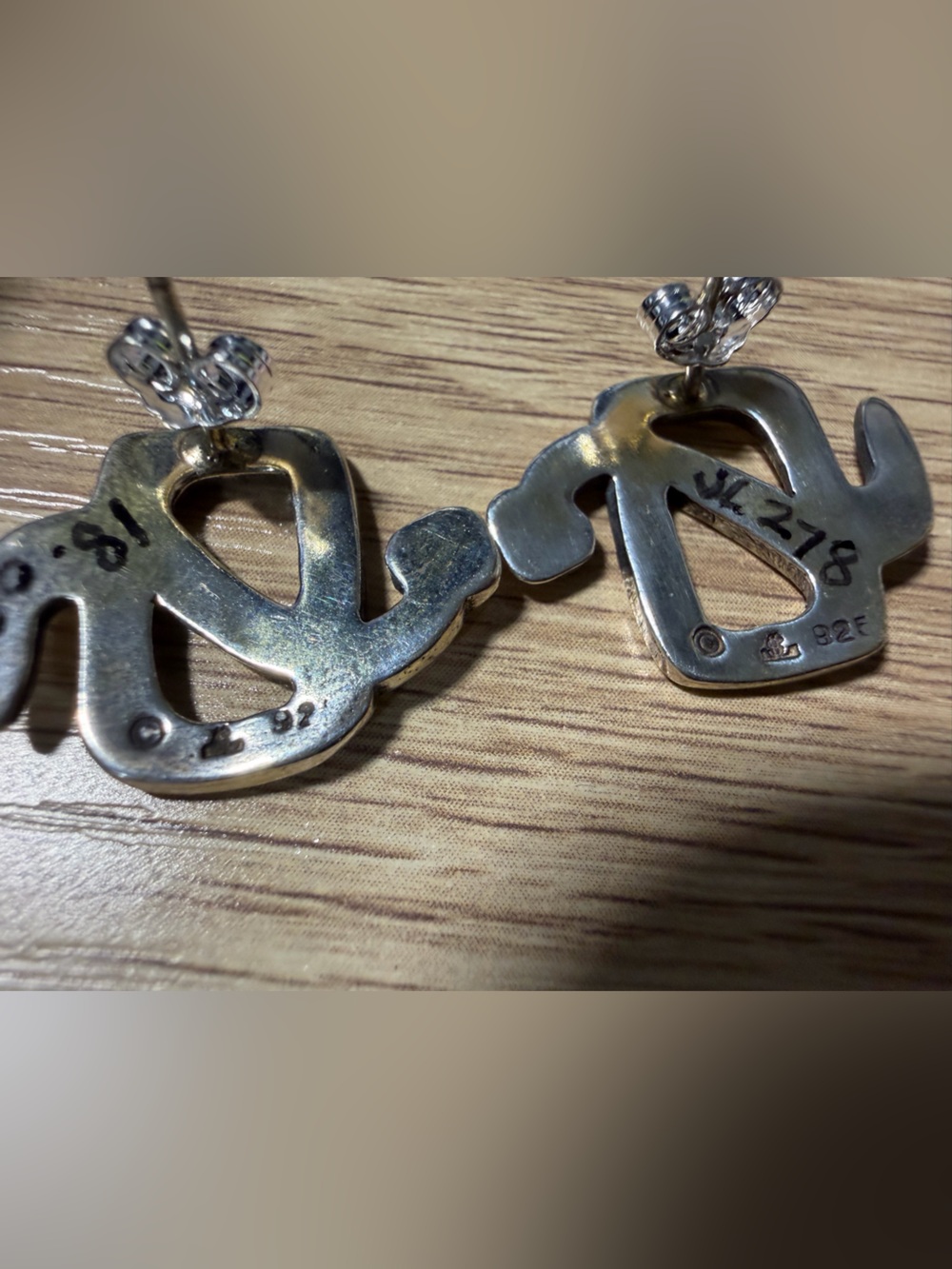 Silver Snake Stud Earrings - Classic Women's Jewelry .925 - Picture 2 of 3
